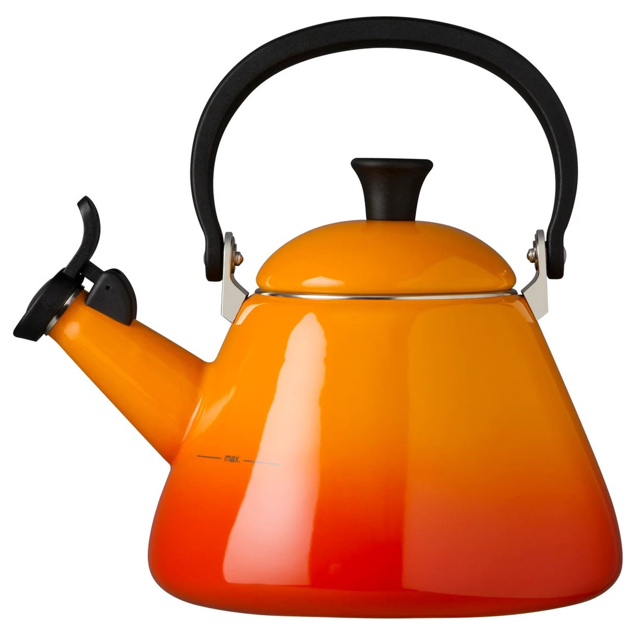 Le Creuset Kone Fluitketel, 1,6L oranjerood